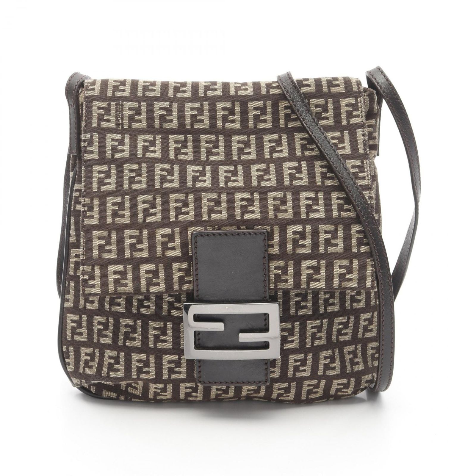 フェンディ FENDI ショルダーバッグ ズッキーノ ダークブラウン 