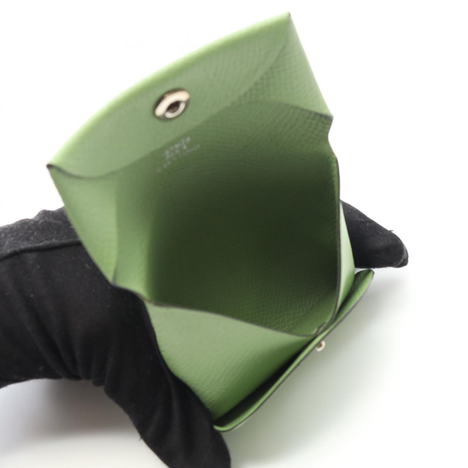 エルメス HERMES コインケース バスティア ヴェールクリケット レザー