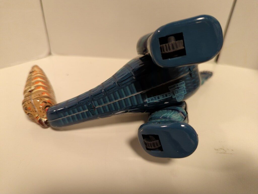 ビリケン商会 ゼンマイ歩行ブリキ ゴジラ(幼虫モスラ付) ブルー 180mm