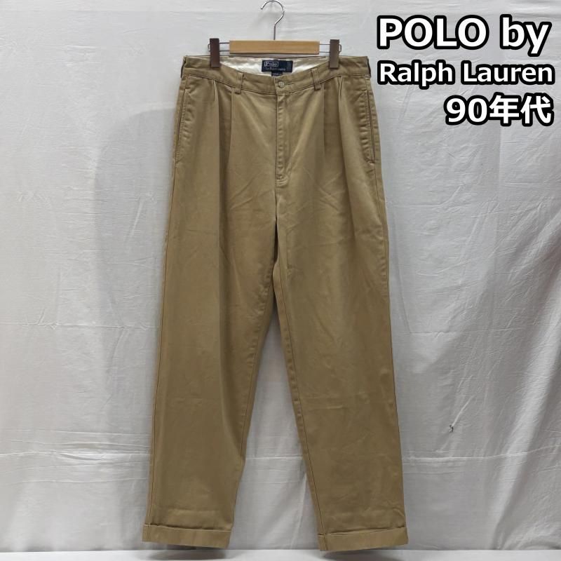 90s USA製　ポロバイラルフローレン　2タック　チノパン ポロバイラルフローレン 90年代 ビンテージ HAMMOND PANT メキシコ製 2
