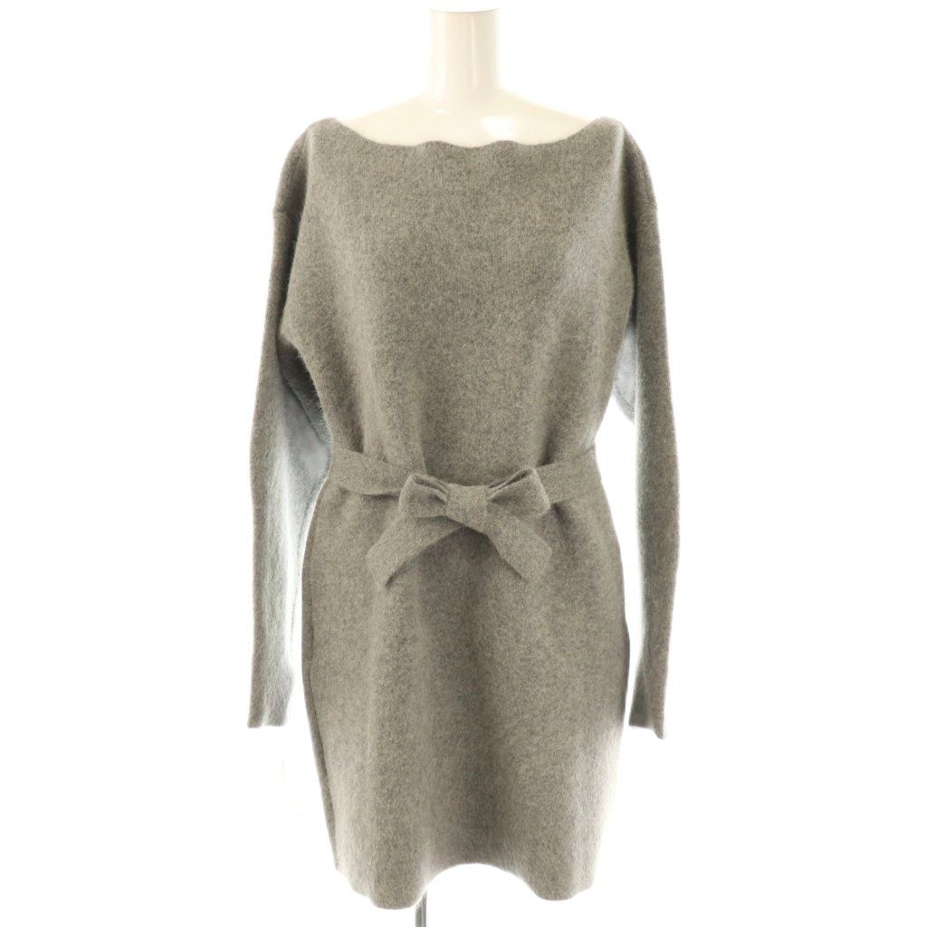 フレイアイディー FRAY I D 25 AW フォックスウールミニニットワンピース F グレー ES OS SH