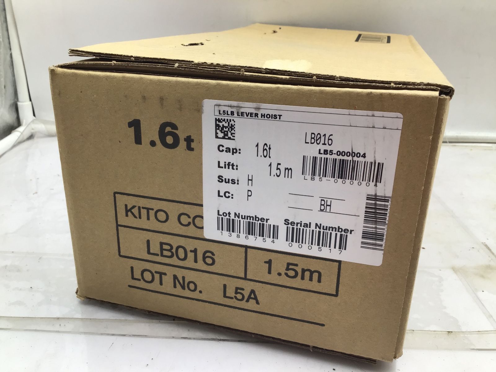 KITO キトー 1.6 tレバーブロック L 5形 LB 016 エコツー M 02