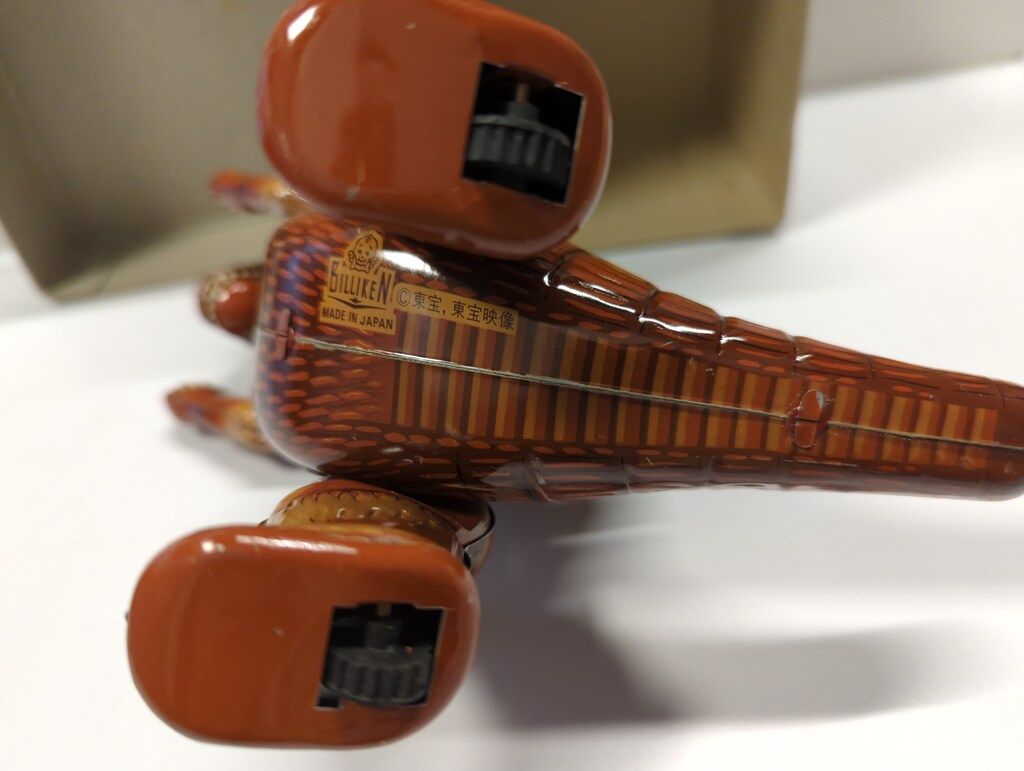 ビリケン商会 ゼンマイ歩行ブリキ ゴジラ ブラウン 180mm - メルカリ