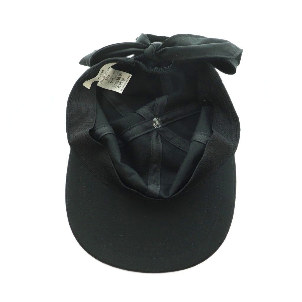 ヨリ yori サンブロックキャップ 帽子 リボン 57cm 黒 ブラック YR2126