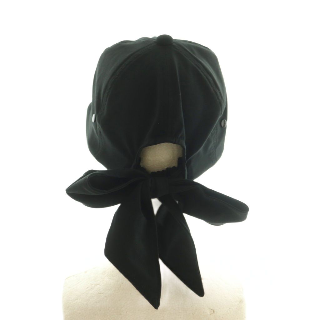 ヨリ yori サンブロックキャップ 帽子 リボン 57cm 黒 ブラック YR2126