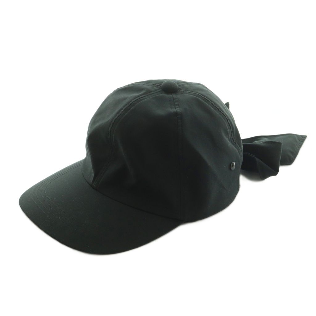 yori サンブロック付キャップ ヨリ yori サンブロックキャップ 帽子 リボン 57cm 黒 ブラック YR2126