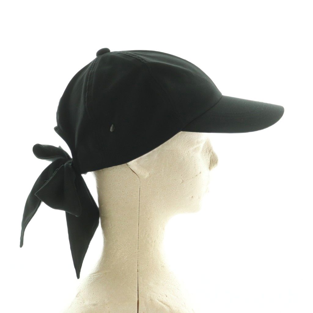 ヨリ yori サンブロックキャップ 帽子 リボン 57cm 黒 ブラック YR2126