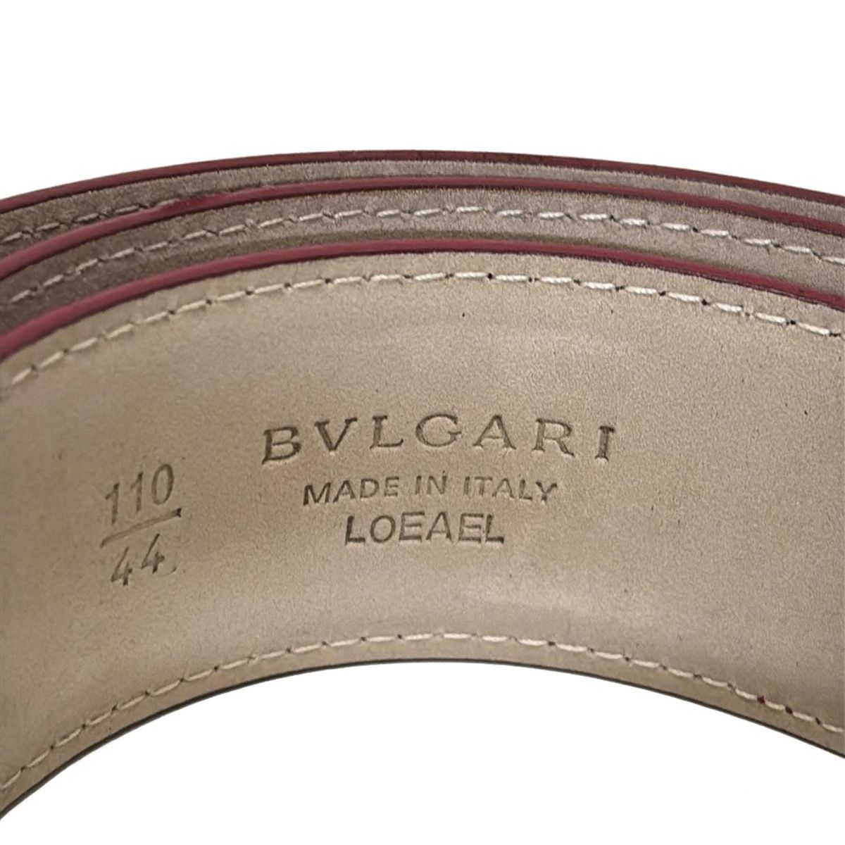 BVLGARI(ブルガリ) ベルト 110/44 - レッド×シルバー ブルガリブルガリ