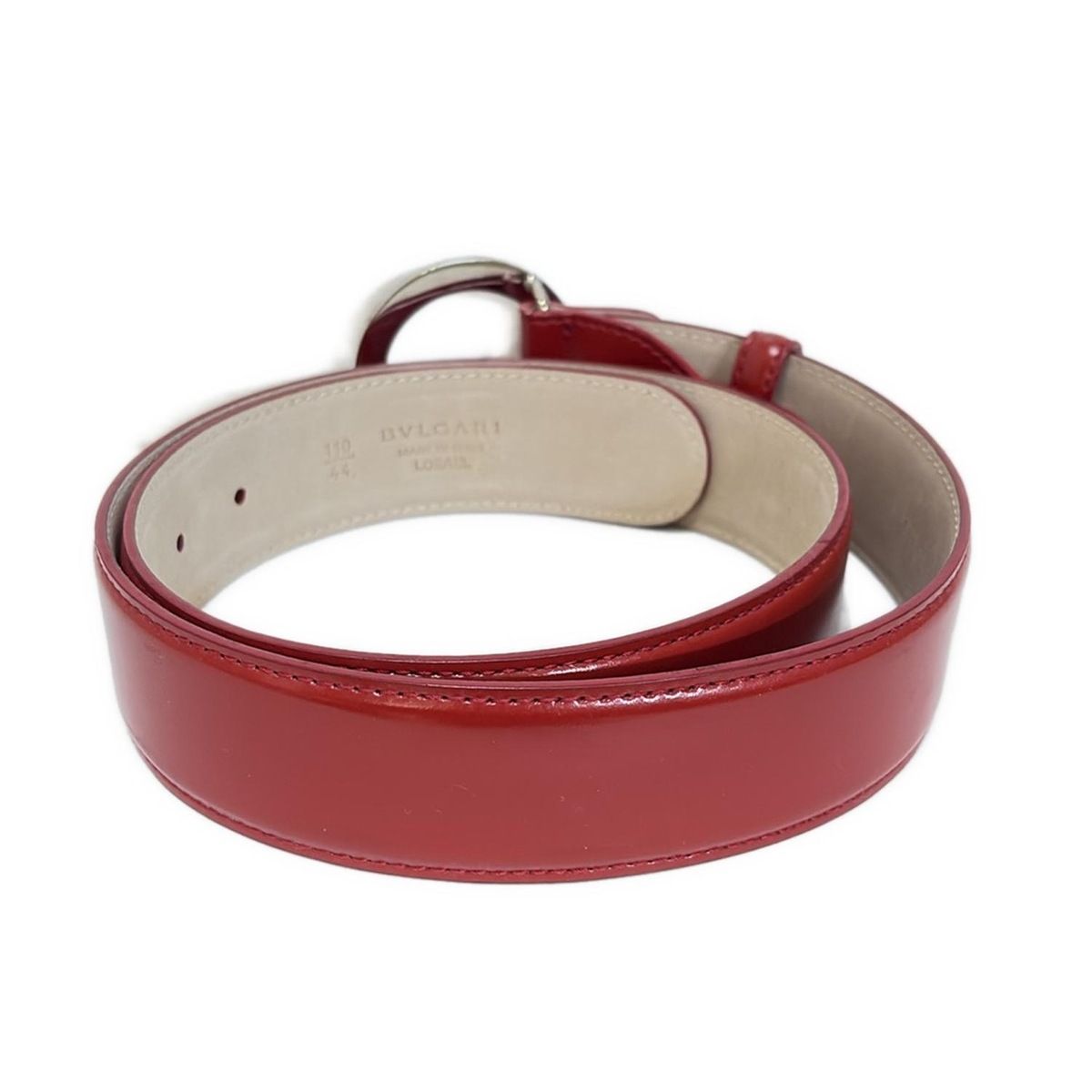 BVLGARI(ブルガリ) ベルト 110/44 - レッド×シルバー ブルガリブルガリ