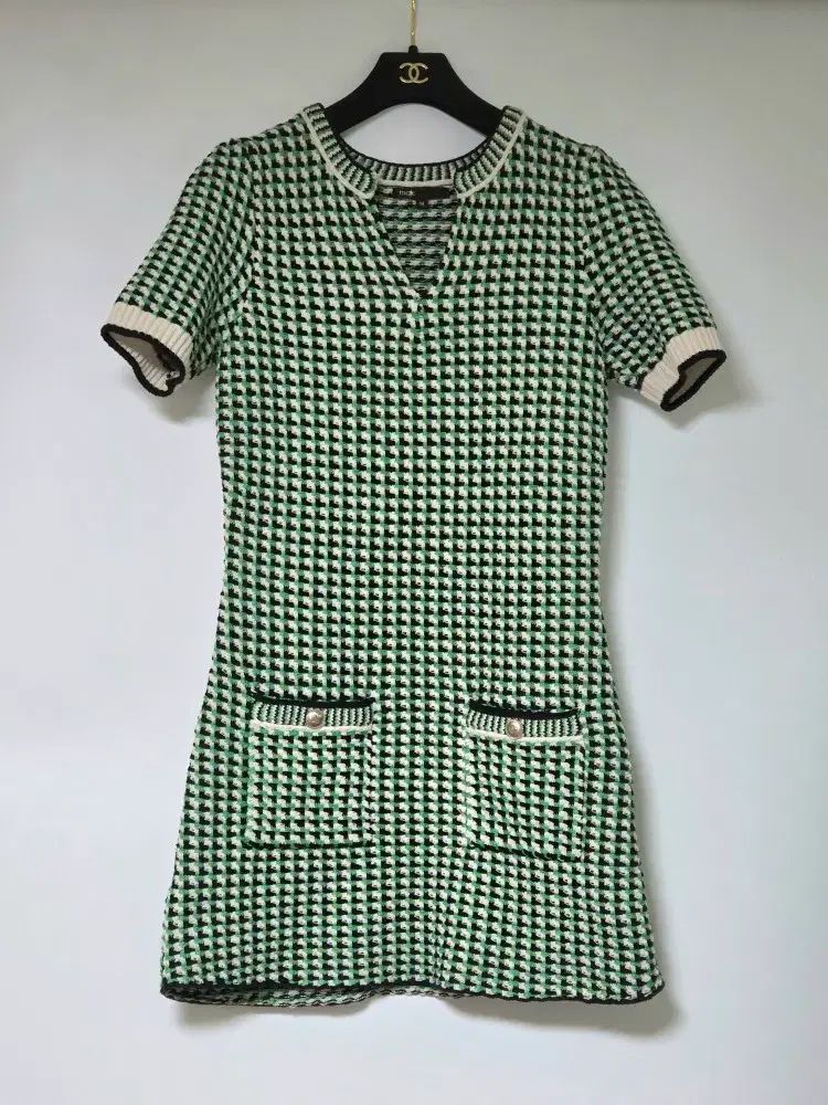 48万9千円 マージュ maje 22 ツイード テクスチャー ファンシー ニット ONE PIECE