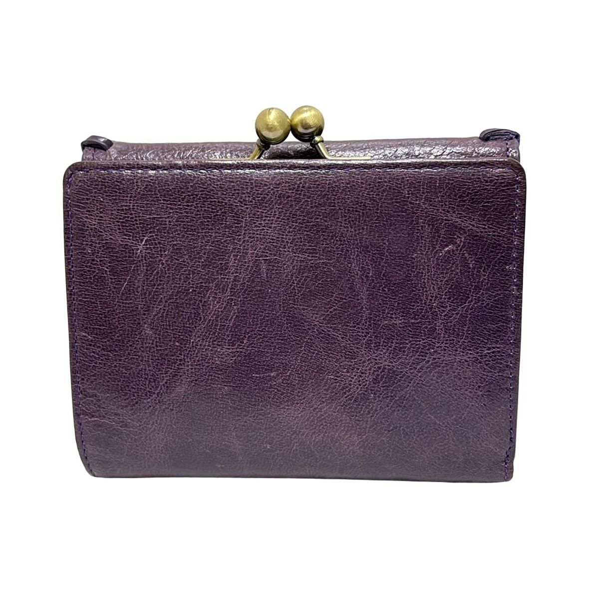 ANNA SUI(アナスイ) 2つ折り財布美品 - パープル フラワー(花)/がま口