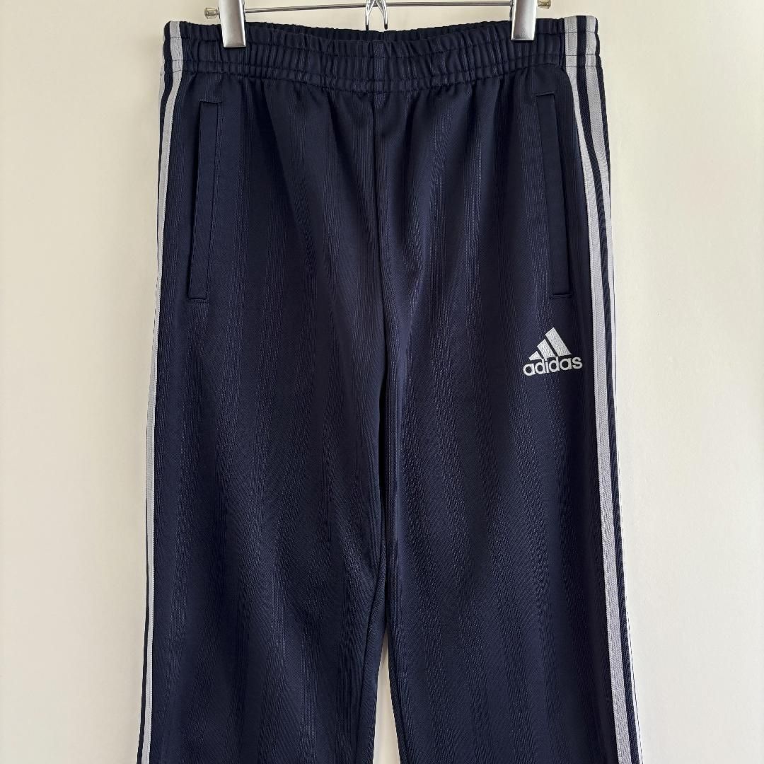 adidas トラックパンツ ジャージ 日本製 刺繍ロゴ ワンポイント 万国旗