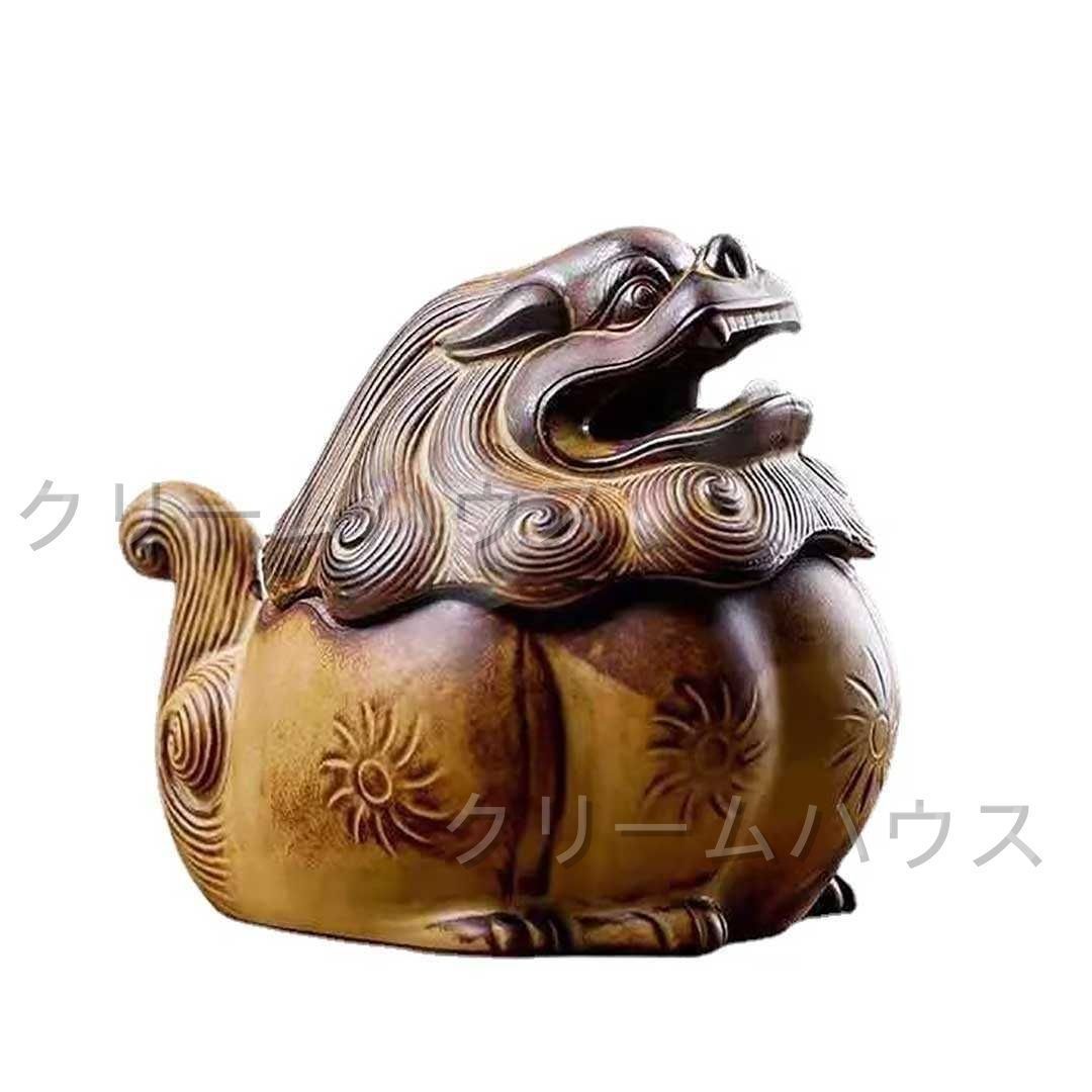 香炉 獅子 風水 開運 線香立て オブジェ 金運 幸運 アジアン 百獣 雑貨