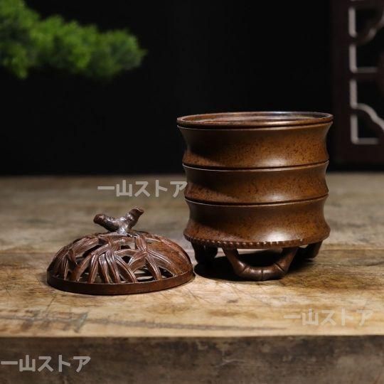 銅細工 竹の節香炉 茶道具 香道具 装飾品 工芸品 美術品 置物 - メルカリ