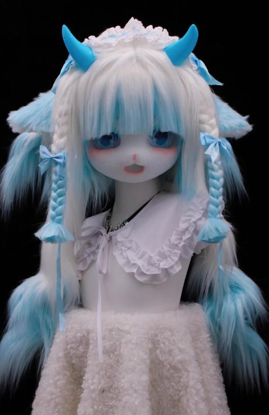 着ぐるみヘッド kigurumi NO 188 羊 青 ファースーツ 全頭ヘッド ケモノ マスク ぬいぐるみ コスプレ コスチューム