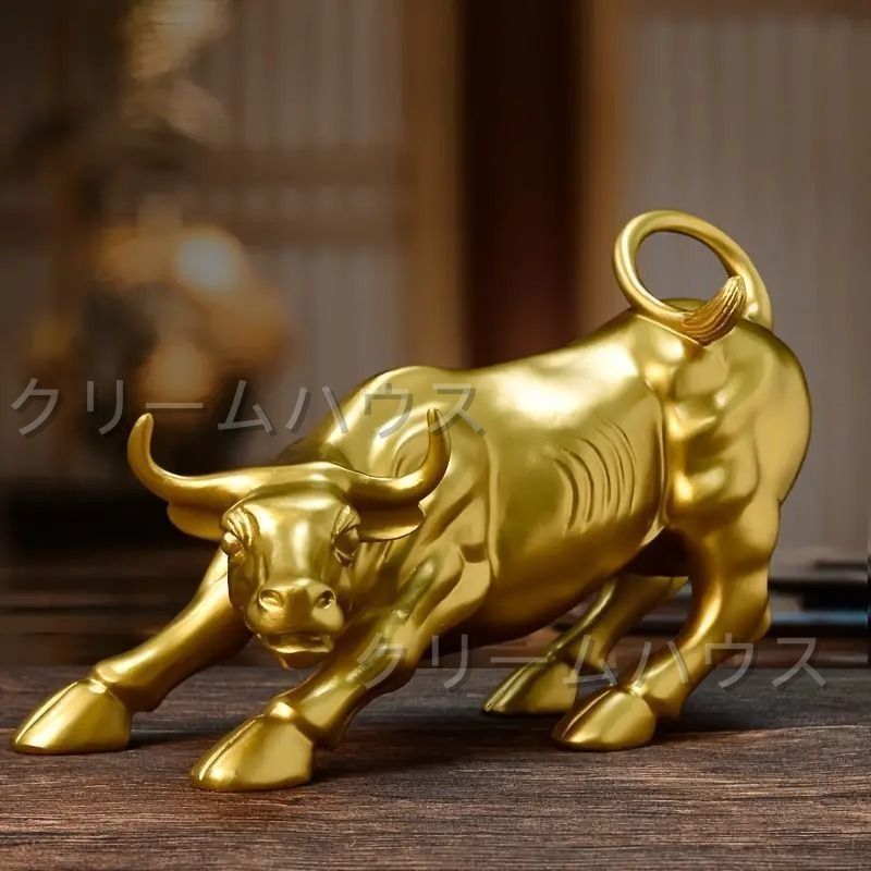 置物 オブジェ 牛 オーナメント クール 金 ゴールド 動物 アニマル