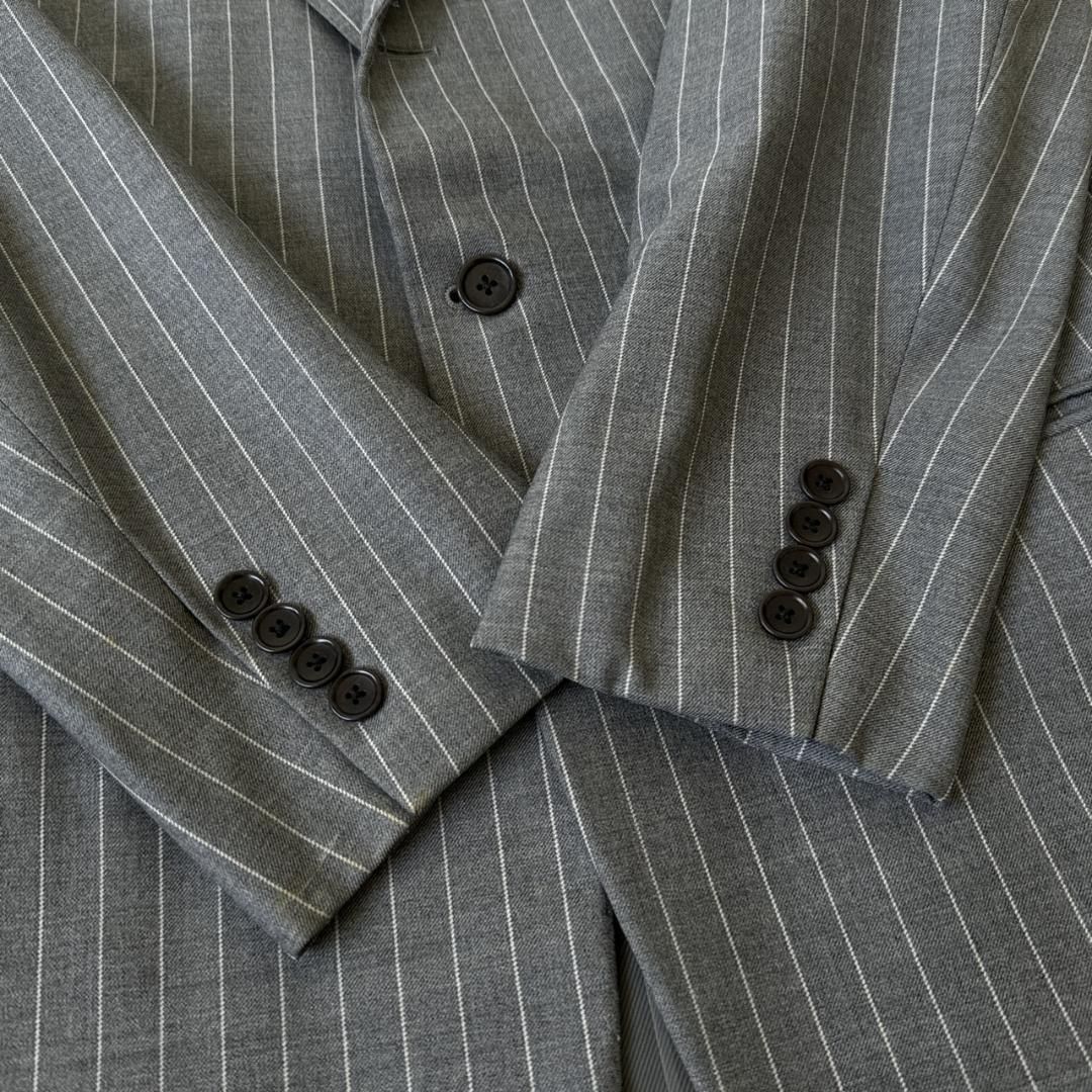 【美品】BROOCKS BROTHERS スーツ ストライプ グレー ブルックスブラザーズ ストライプ グレー スーツ メンズ Mサイズ程度