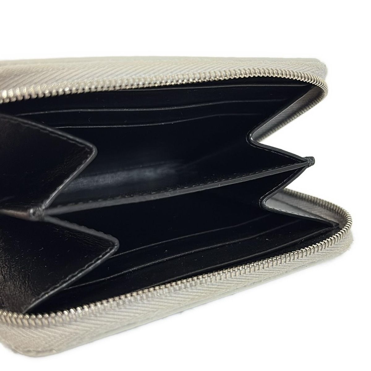 CELINE(セリーヌ) コインケース - シルバー ラウンドファスナー レザー