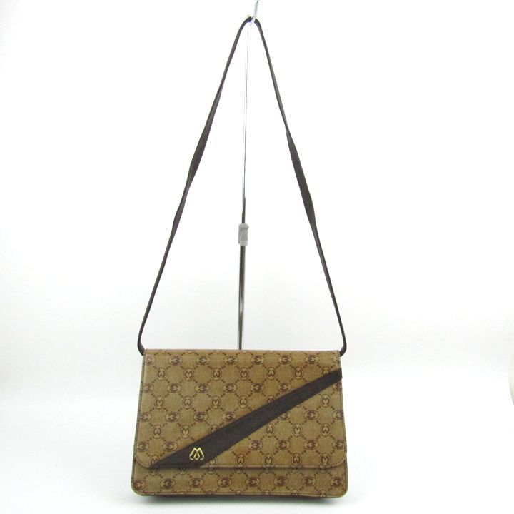 モラビト ショルダーバッグ PVC レザー ロゴ 総柄 斜め掛け 鞄