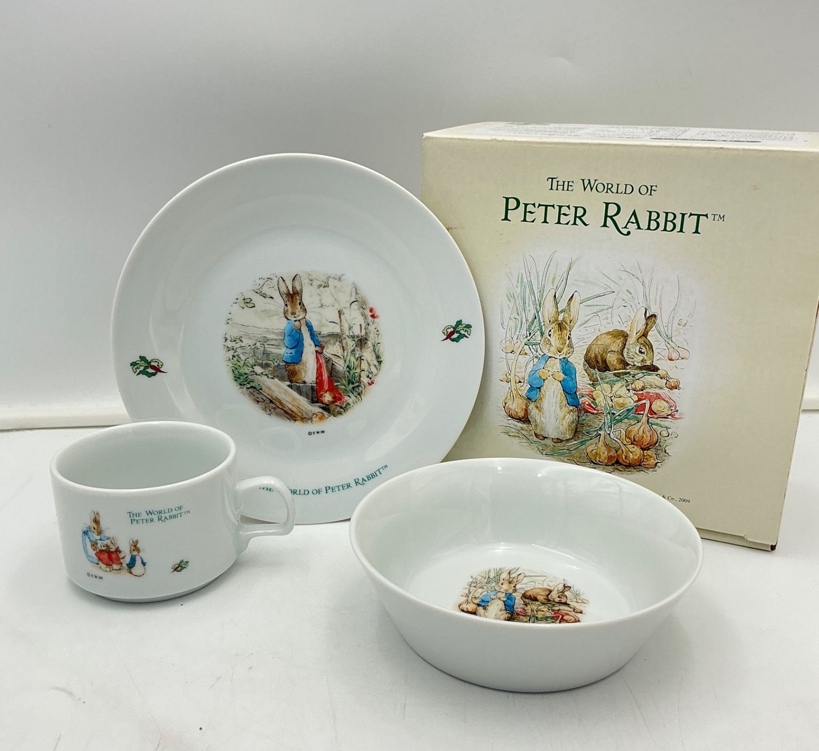 ピーターラビット 磁器 食器セット 3点セット 皿 プレート ボウル