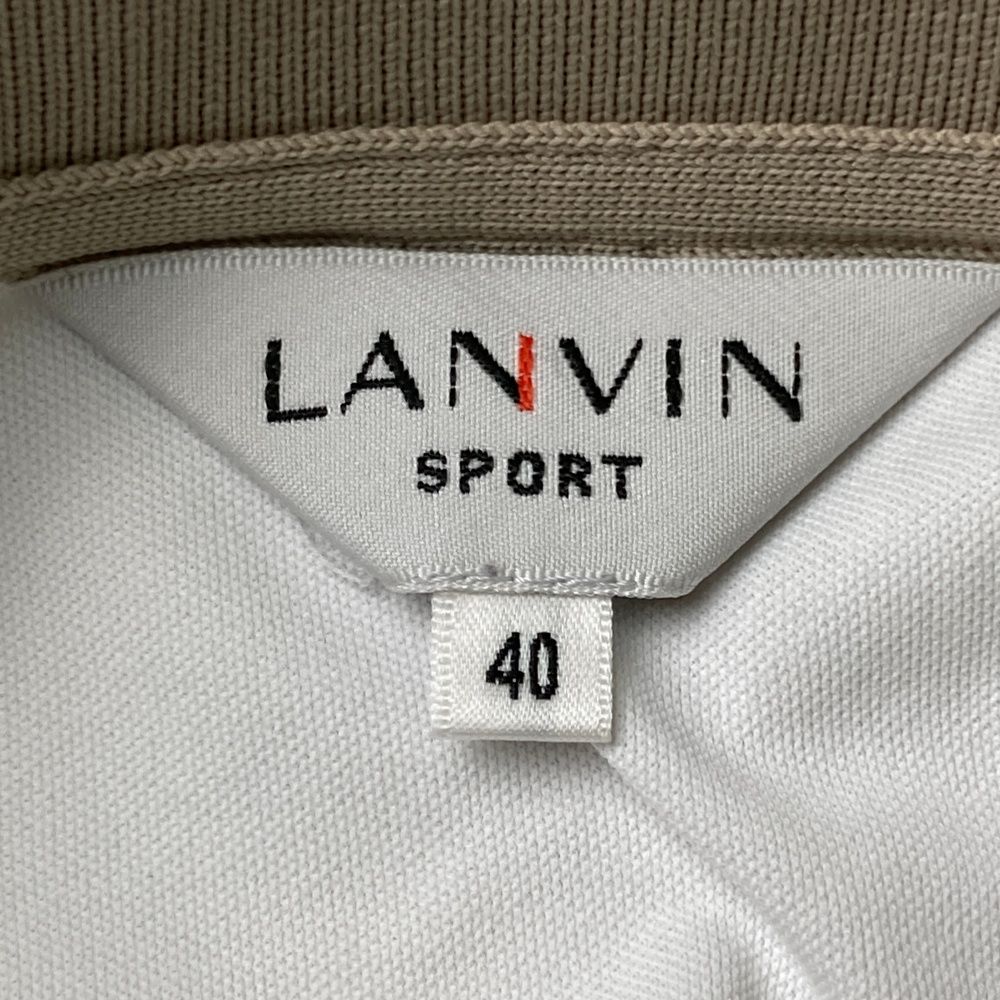 サイズ：40 LANVIN SPORT ランバン スポール 半袖ポロシャツ ホワイト