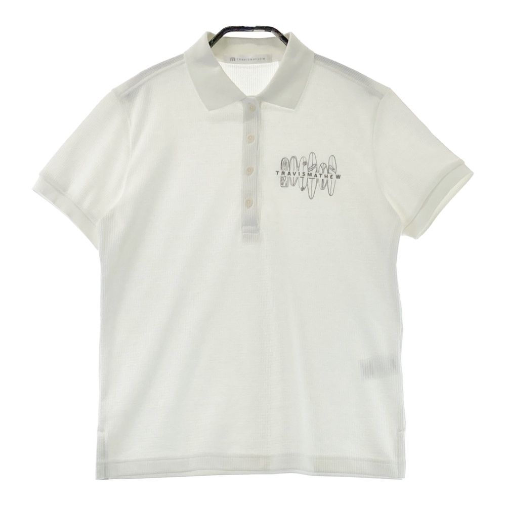 サイズ：M TRAVIS MATHEW トラビスマシュー 半袖ポロシャツ ホワイト系