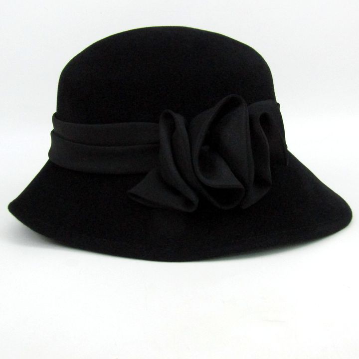 マキシン ハット チェコ製 リボン 帽子 ブランド レディース ブラック
