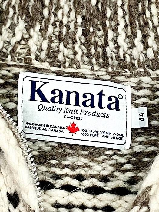 新品同様】KANATA カナタ ウールカウチンセーター トナカイ柄 ブラウン