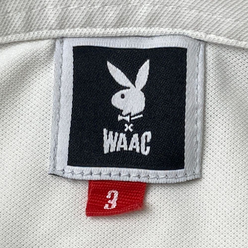 サイズ：3 WAAC ワック ×PLAYBOY 半袖ポロシャツ ホワイト系