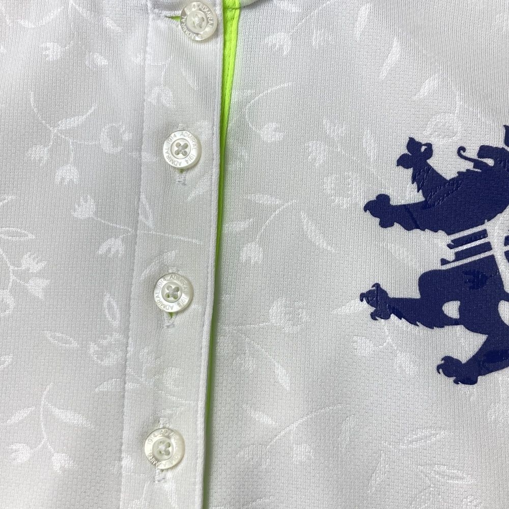 サイズ：L ADMIRAL アドミラル 半袖ポロシャツ ホワイト系