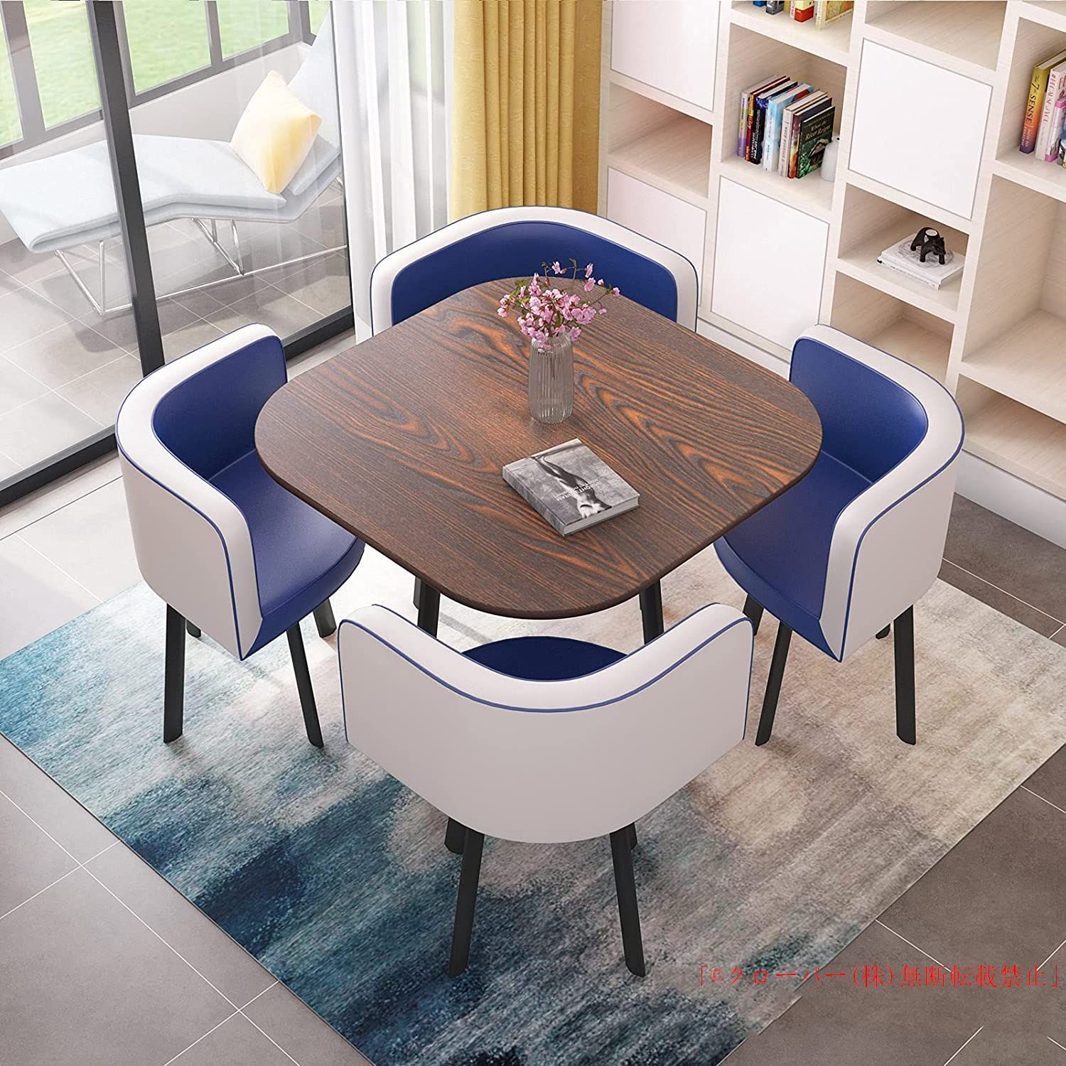 丸テーブルセット4人用ダイニングセット食卓セットダイニングルームとキッチン用モダンデザインテーブルと椅子セットホームキッチン4人掛け