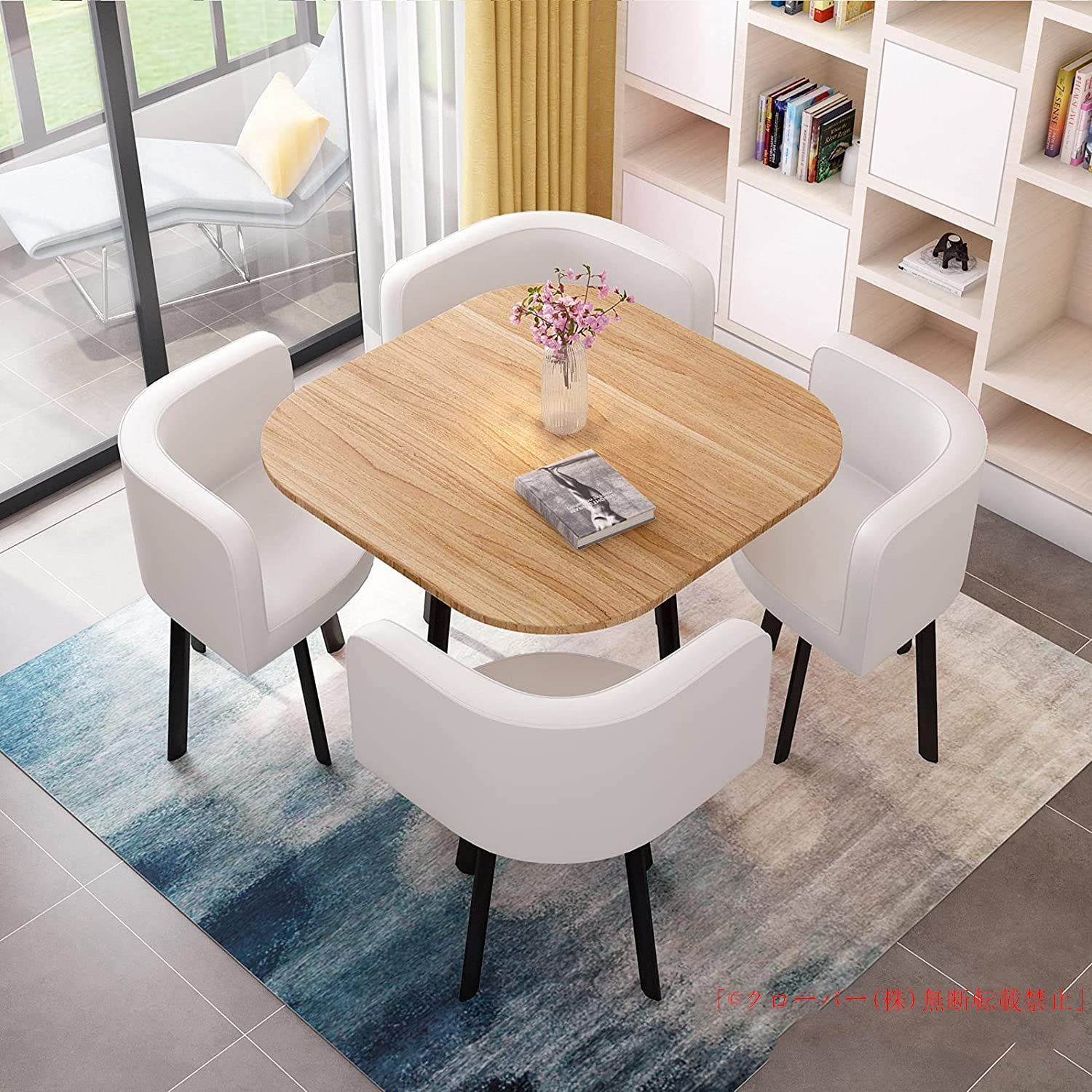 丸テーブルセット4人用ダイニングセット食卓セットダイニングルームとキッチン用モダンデザインテーブルと椅子セットホームキッチン4人掛け