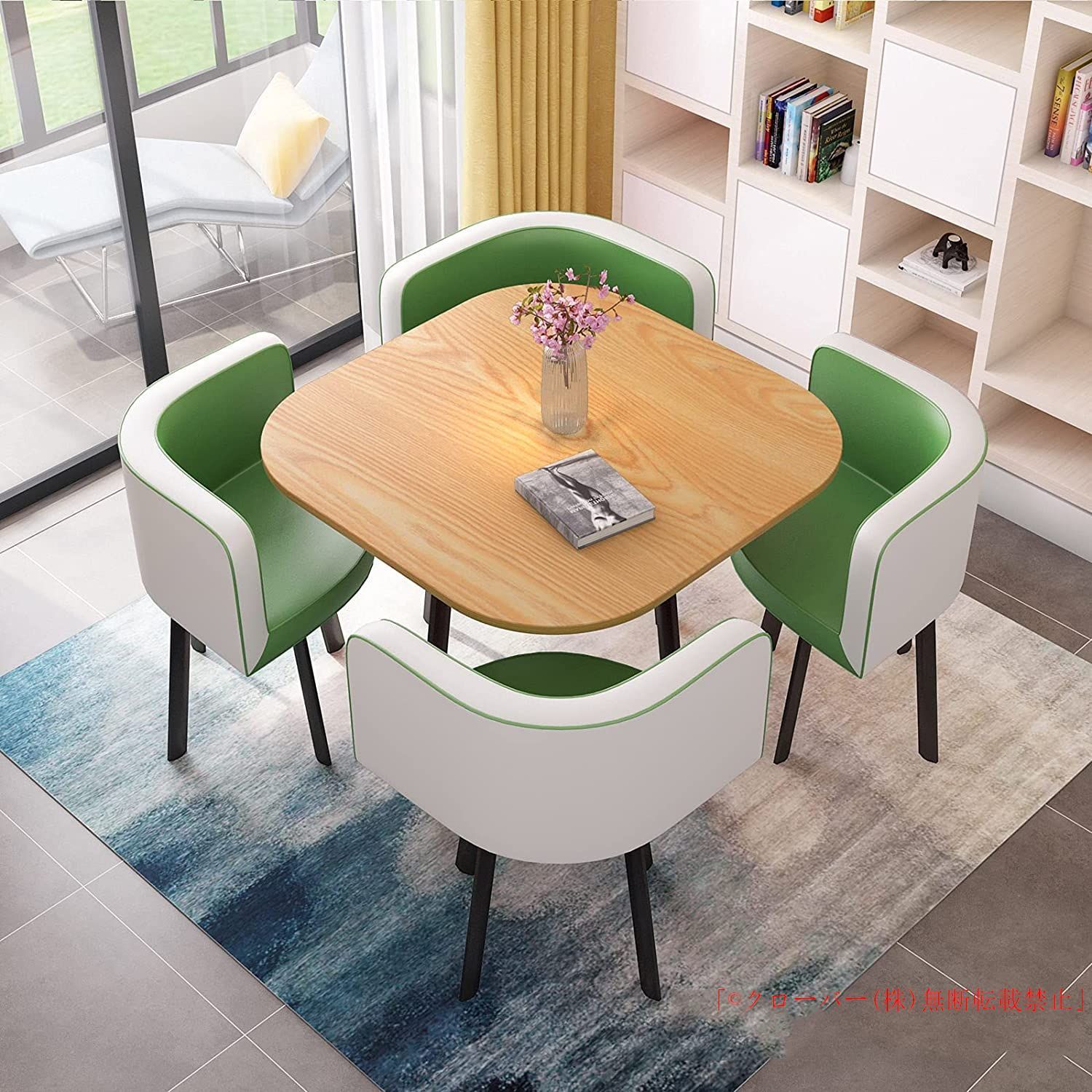 丸テーブルセット4人用ダイニングセット食卓セットダイニングルームとキッチン用モダンデザインテーブルと椅子セットホームキッチン4人掛け