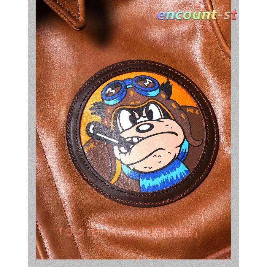 ワックス加工牛革アメリカンレトロメンズラペルレザージャケットショ