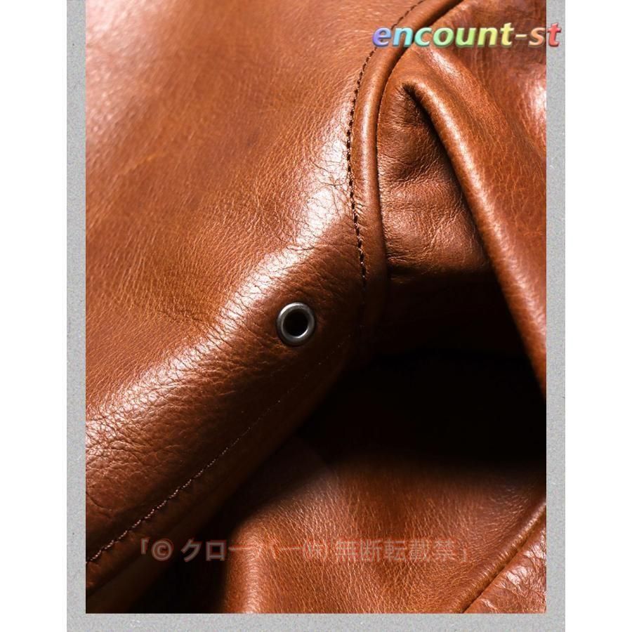  グレートエスケープa 2フライトスーツジャケットのパットンバージョン ワックス加工牛革アメリカンレトロメンズラペルレザージャケットショ その他 トップス