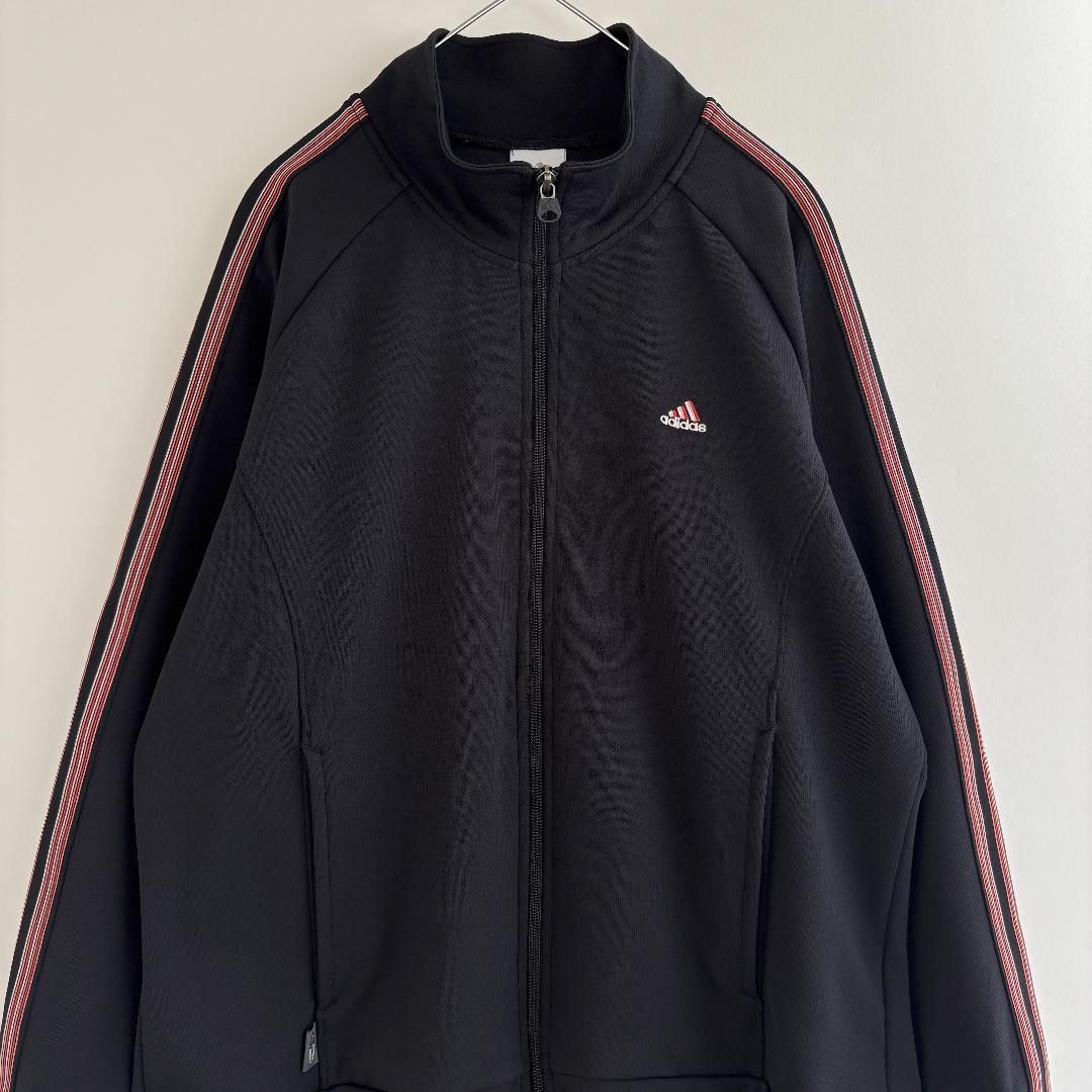 adidas トラックジャケット ジャージ 刺繍 マルチカラーストライプ 万