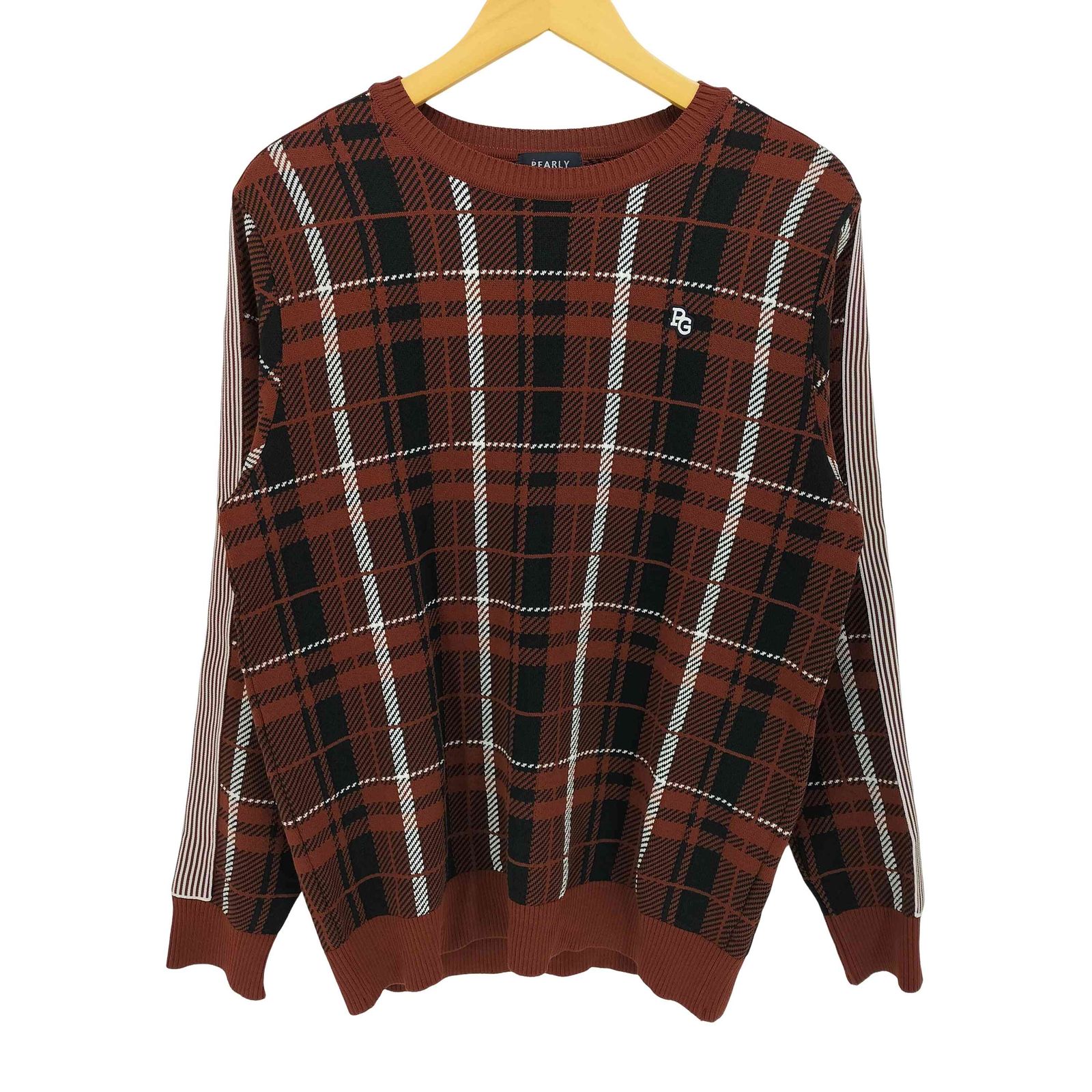 パーリーゲイツ PEARLY GATES 23AW ロゴワッペン クルーネックニット