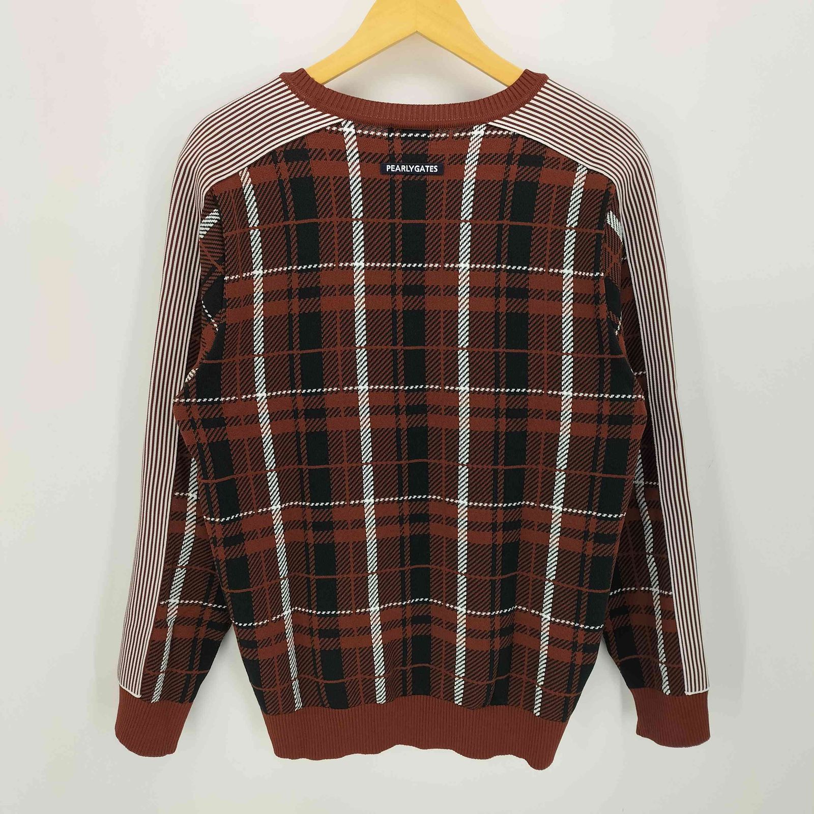 パーリーゲイツ PEARLY GATES 23AW ロゴワッペン クルーネックニット