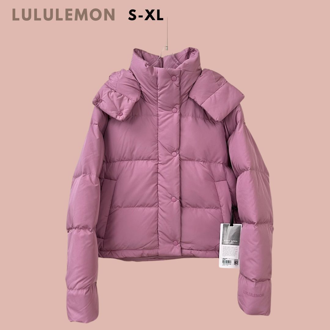 lululemon ルルレモン ピンク ダウンジャケット ロゴ レディース