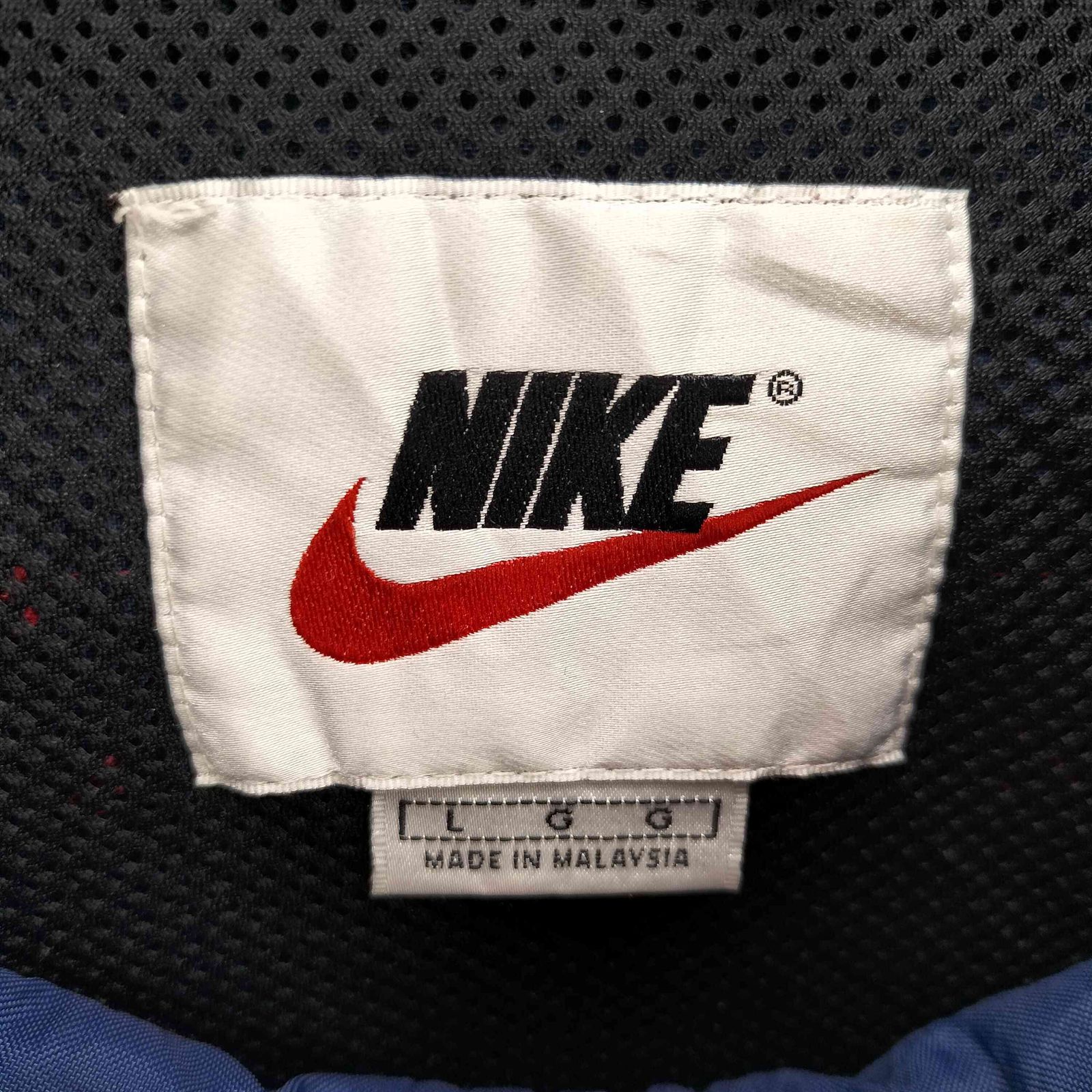 【90s】NIKEナイキzip up blouson 刺繍ロゴ ナイキ NIKE 90S 白タグ スウッシュ 刺繍 ジップアップ ナイロン