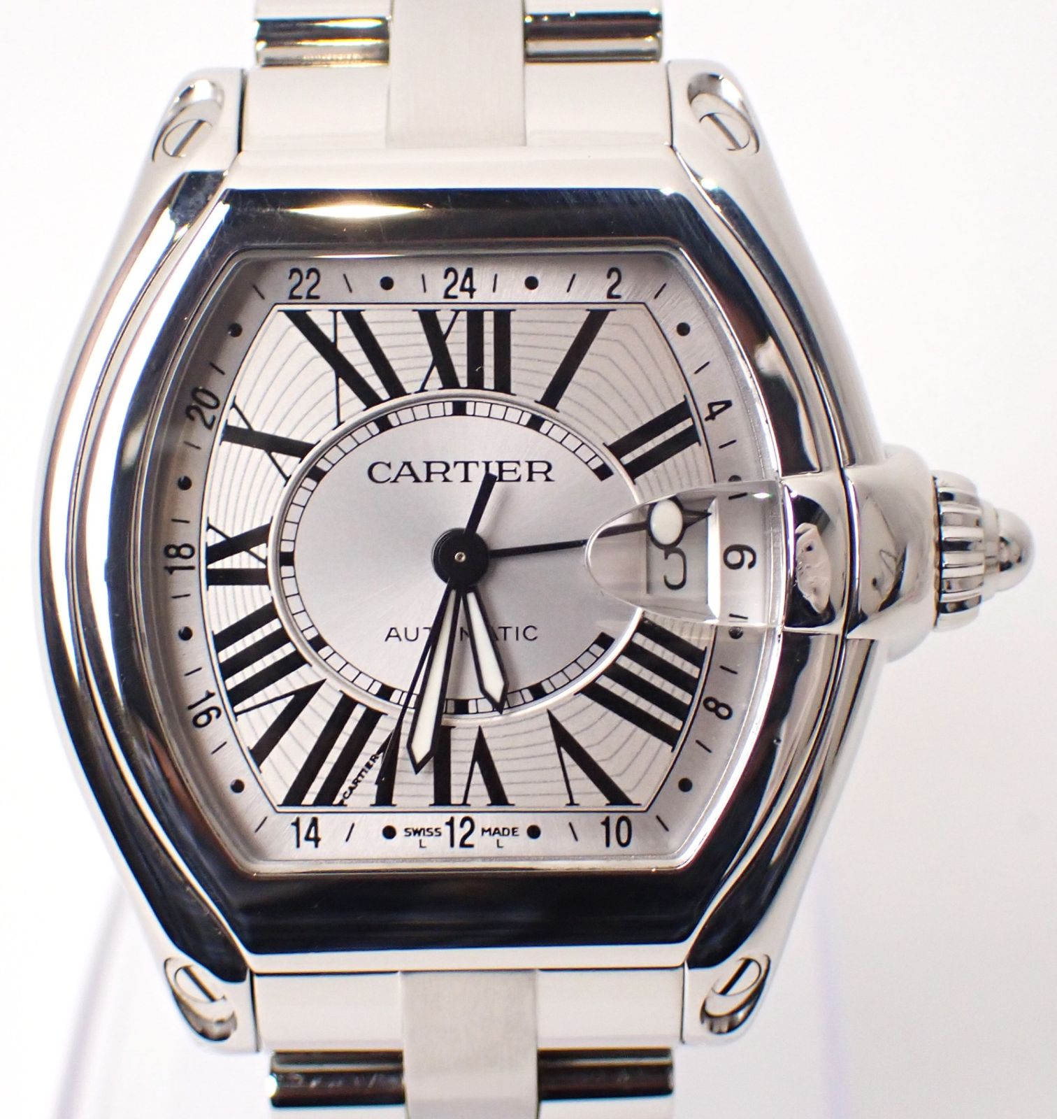 新品仕上げ済 Cartier(カルティエ) ロードスターGMT XLサイズ W62032X6
