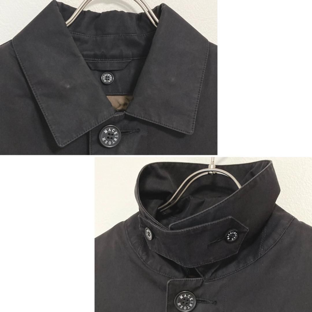 マッキントッシュ ロンドン ステンカラーコート ライナー付き ブラック