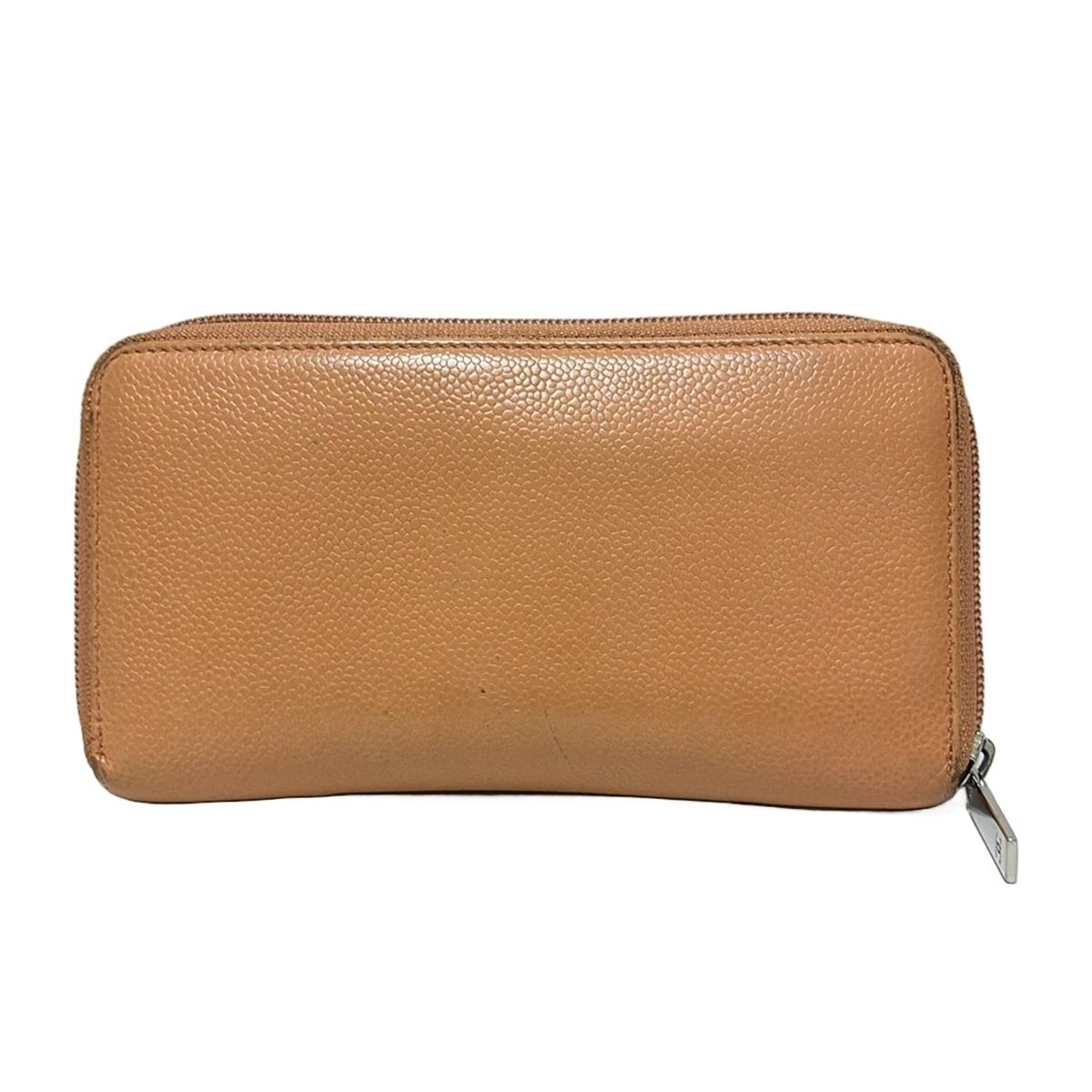 CHANEL シャネル 長財布 ライトブラウン ラウンドファスナー ココマーク シルバー金具