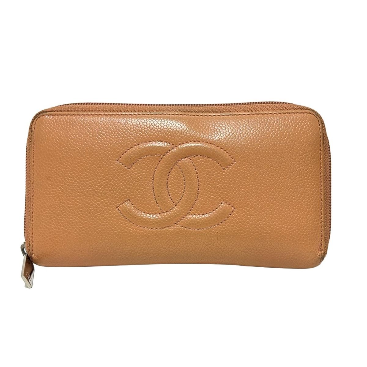 CHANEL(シャネル) 長財布 - ライトブラウン ラウンドファスナー/ココ