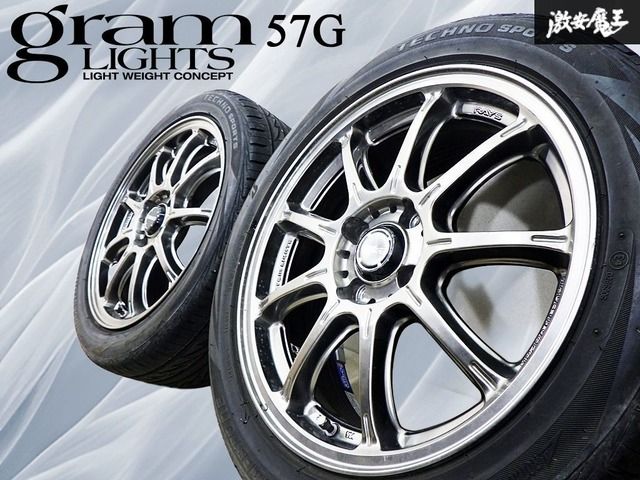 RAYS レイズ グラムライツ 57G 16インチ 6.5J +45 PCD 100 4H 4穴 195
