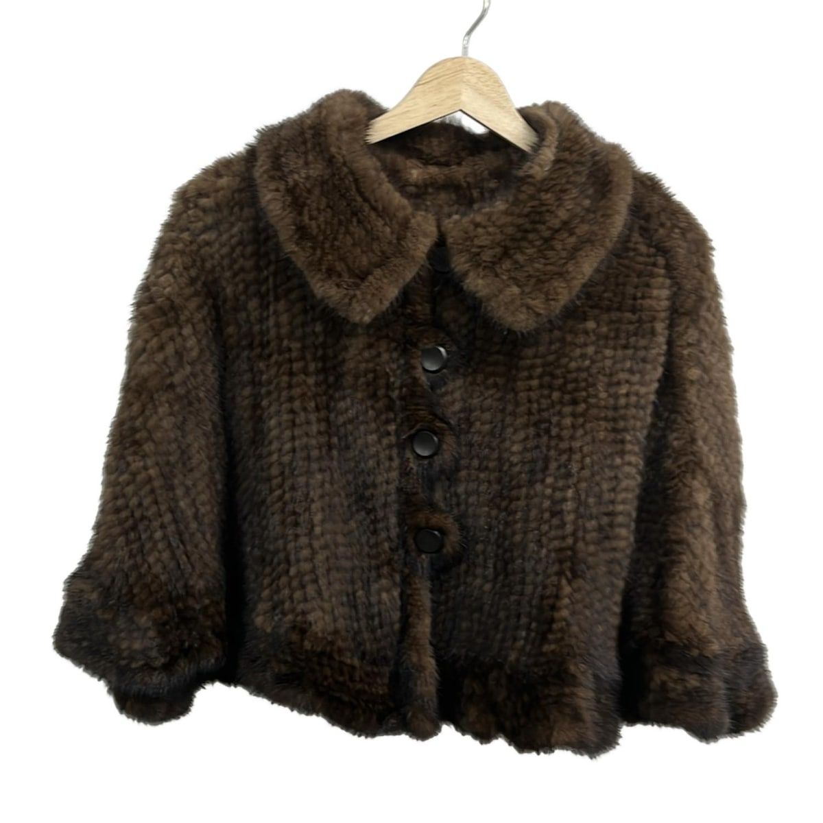 Leilian(レリアン) ポンチョ サイズM レディース美品 - ブラウン