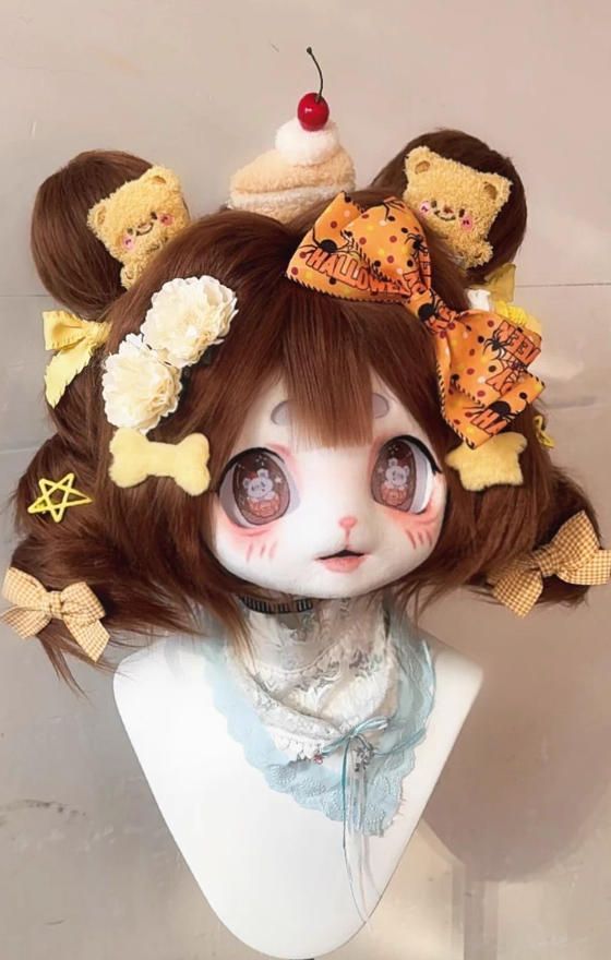 着ぐるみヘッド kigurumi NO 190 くま ブラウン ファースーツ 全頭ヘッド ケモノ マスク ぬいぐるみ コスプレ コスチューム