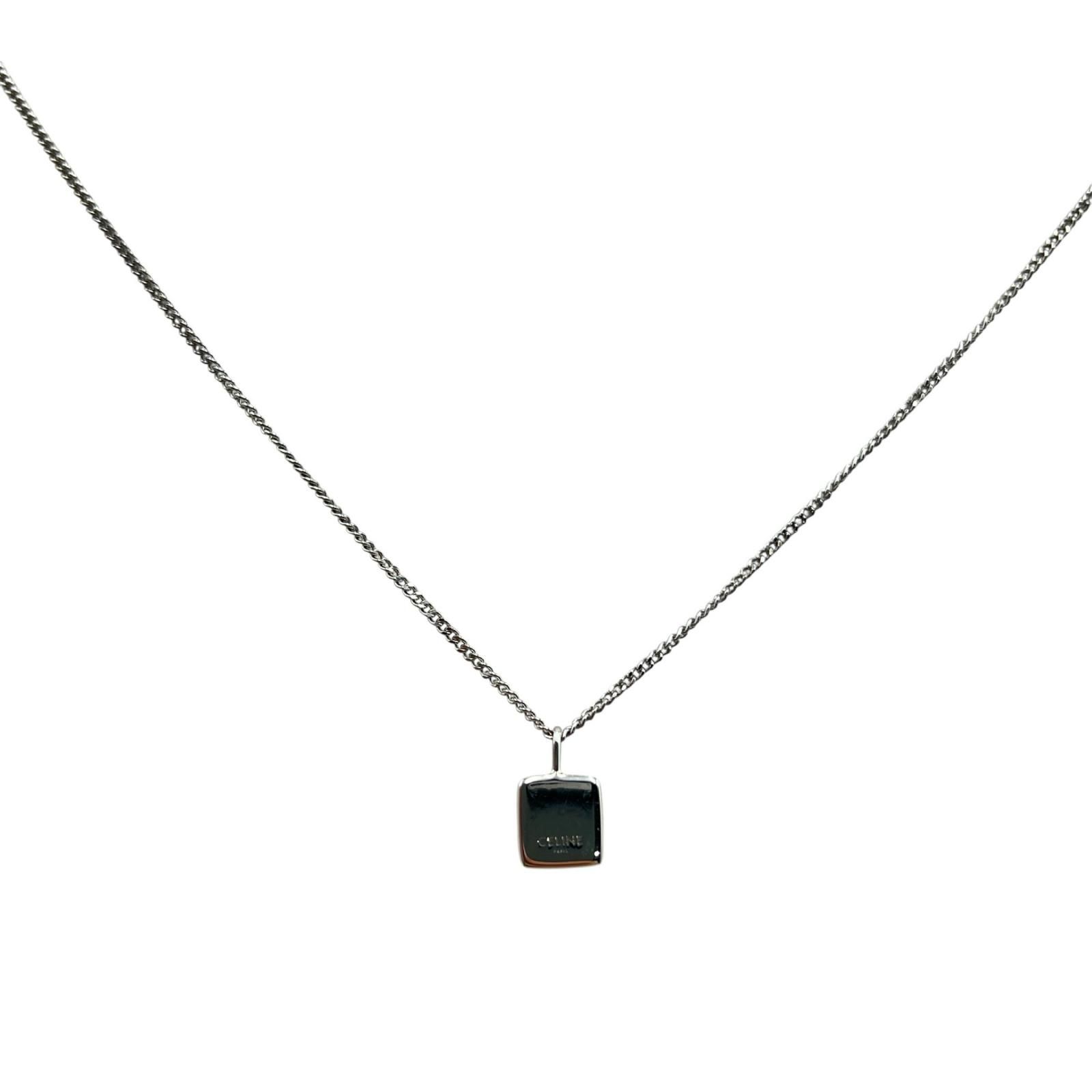 セリーヌ CELINE ネックレス オニキス エギズ シルバー925 ブラック