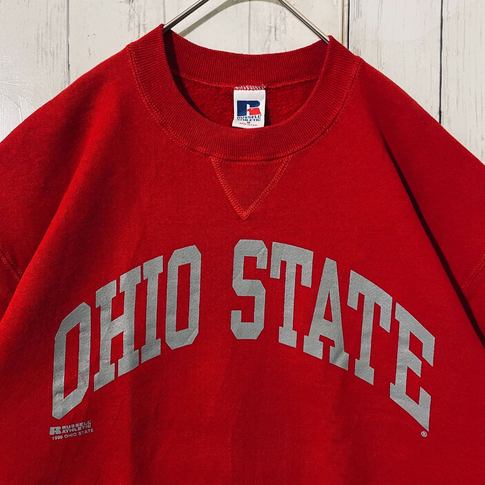 90's USA製 Russell Athletic Crew Sweat RUSSEL 90年代 USA製 オハイオ州立大学 カレッジスウェット Mサイズ