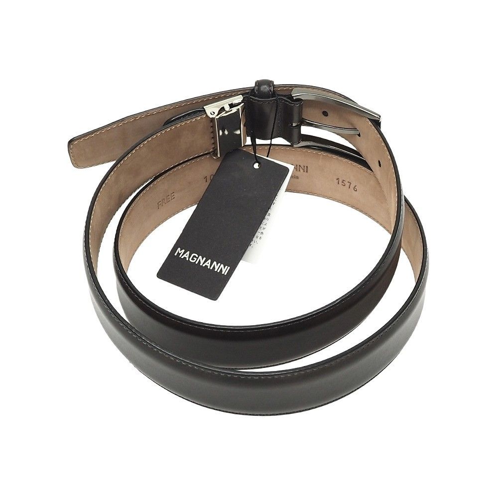 未使用品 MAGNANNI レザーベルト 【サイズ：FREE】 ダークグレー